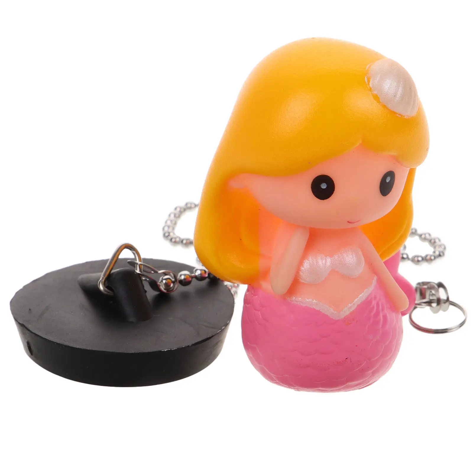 

Заглушка для ванны в стиле русалки, резиновая пробка для слива с цепочкой, уловитель волос, заглушка для слива в ванне, аксессуар для ванной комнаты