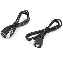 Car USB Cable Adapter Extension Cable Adapter 4Pin 6Pin For Car Radio Stereo Auto Accessories