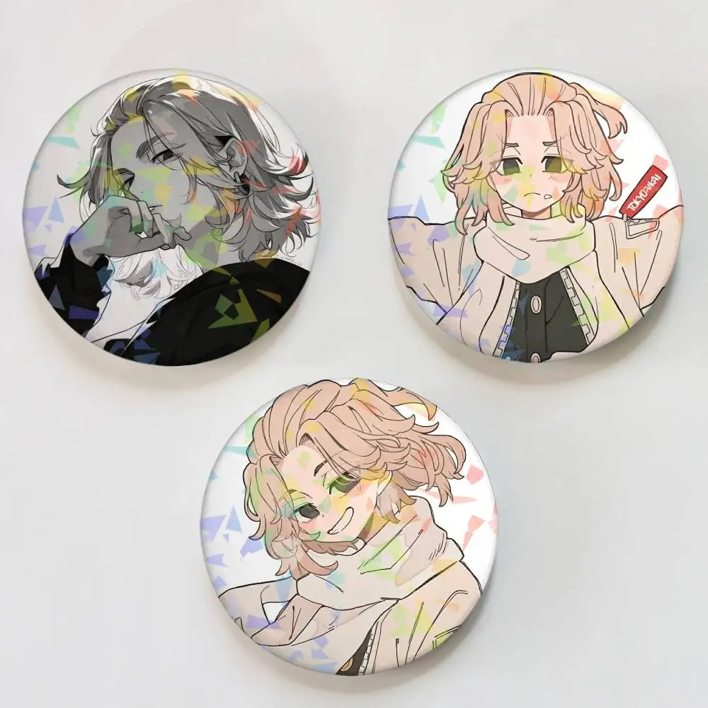 Mikey Anime T-Tokyo R-Revengers Round Badge for Backpack Acc