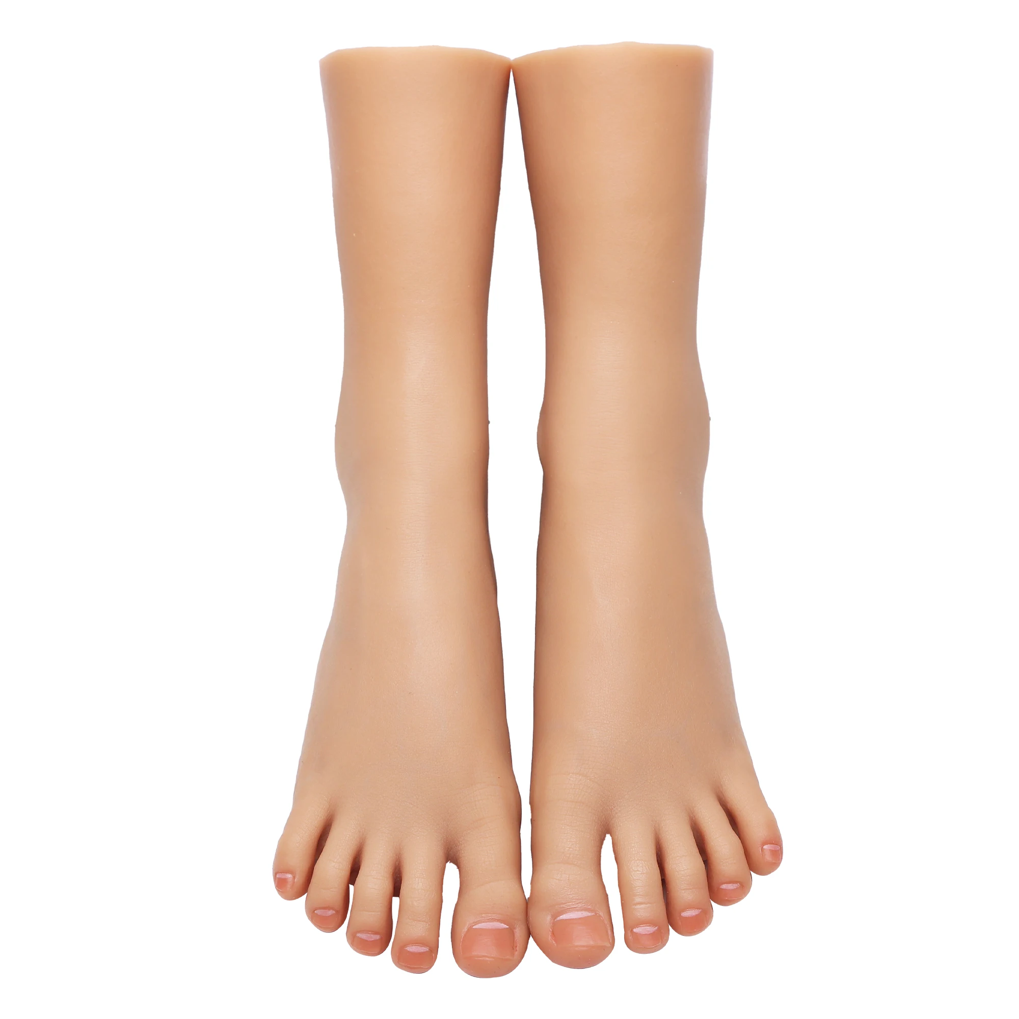 Lifelike Mannequin Foot Cute Child Nail Practice Silicone Foot Model For Shoes Sock Display Small Size Feet Fetish 17.5cm TG2800