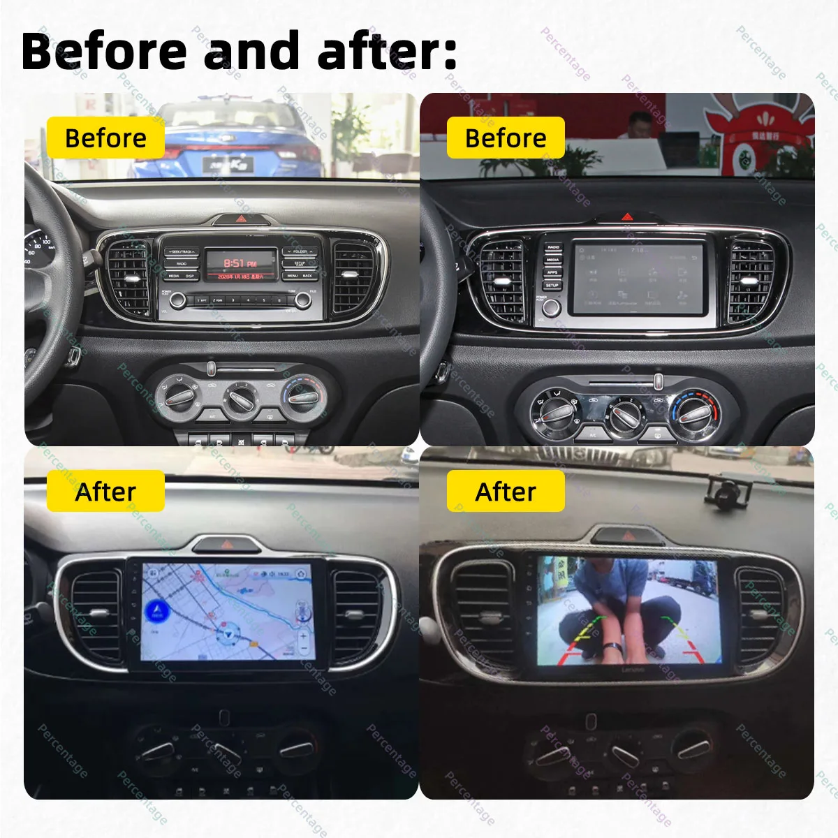 Android Car Radio for Kia Soluto Pegas 2017 - 2020 2 Din Multimedia 4G FM RDS WIFI GPS Navigation Stereo Carplay Auto Autoradio