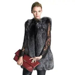 High Quality Fur Vest Faux Fox Fur Vest for Women Warm Coat Luxury Vests Winter Fashion Furs Female Jacket High Quality S-6XL