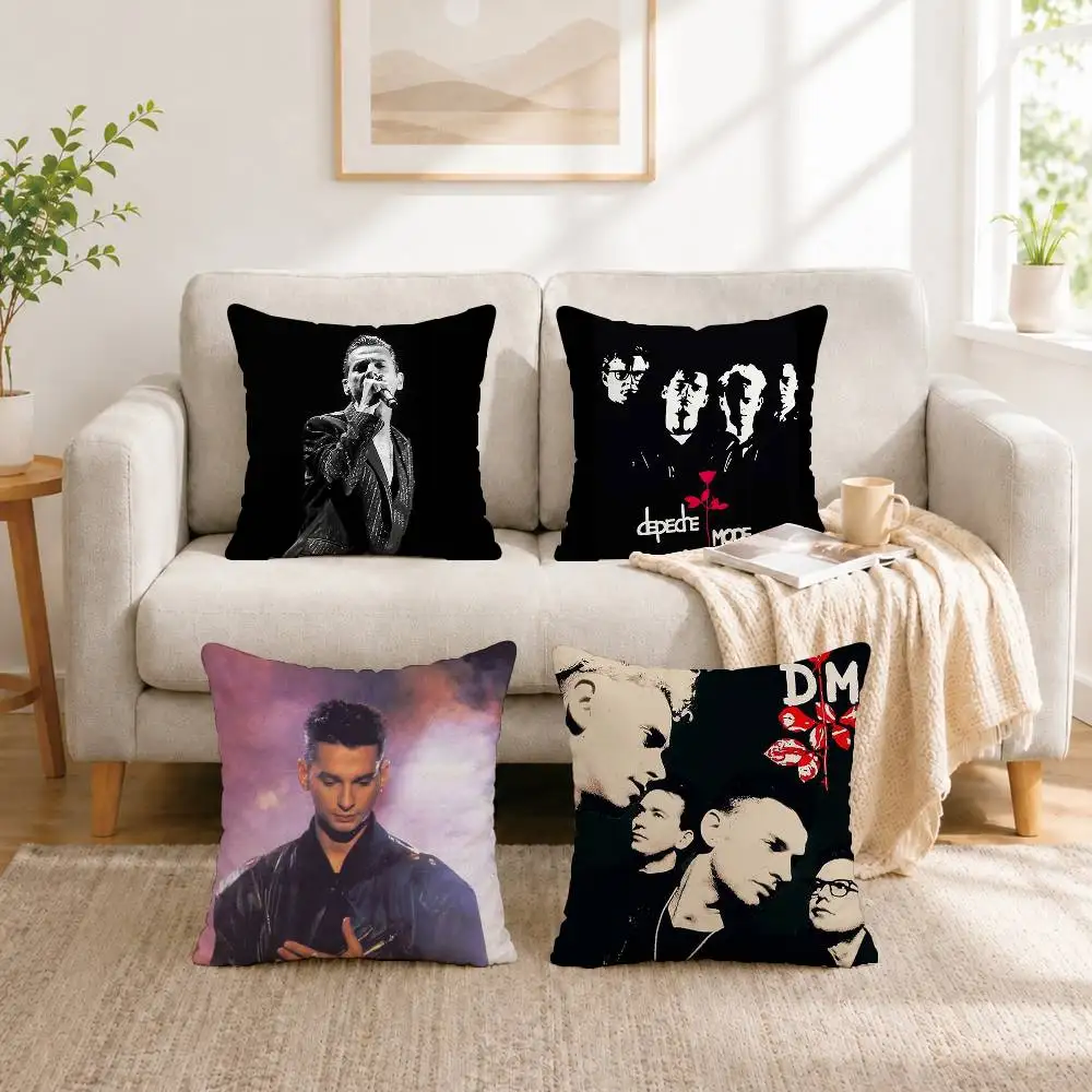 Funda de almohada cuadrada de doble cara con diseño de D-Depeche Mode Dave Gahan, funda para cojín de sofá, almohada para mesita de noche, regalo