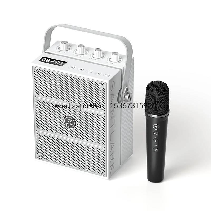 

Wholesale 40 W Subwoofer Rechargeable Portable Speaker With Wireless Microphone for Teaching Conference