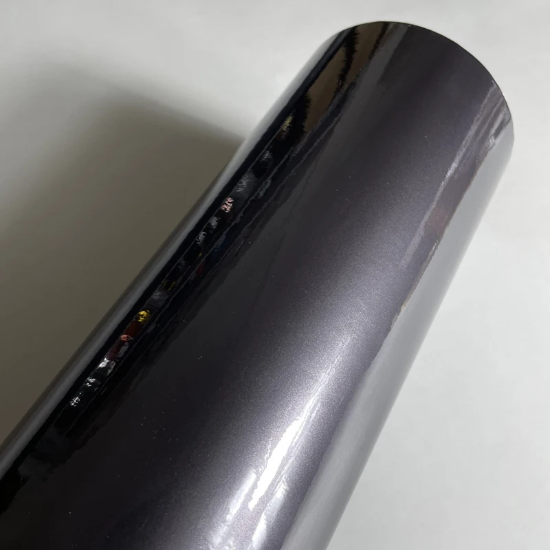 Gloss Metallic Gunmetal Grijs Vinyl Wrap Candy Glossy Grijs Car Wrapping Sticker Met Air Bubble Zelfklevende Decal Folie
