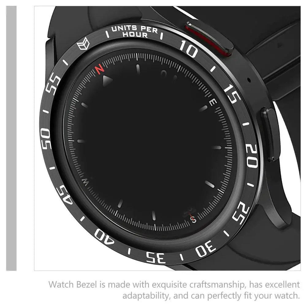 Decorative Watch Bezel Ring Stainless Steel Slim Fit Bezel Protector for Watch5 Pro Fashionable Wrist Watch Accessory