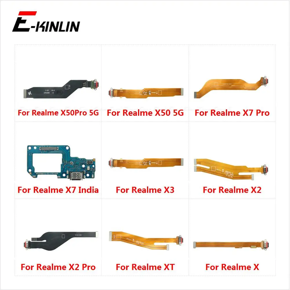 Charging Port Connector Board Parts Flex Cable With Microphone Mic For OPPO Realme X50 X7 X3 X2 Pro XT X 5G