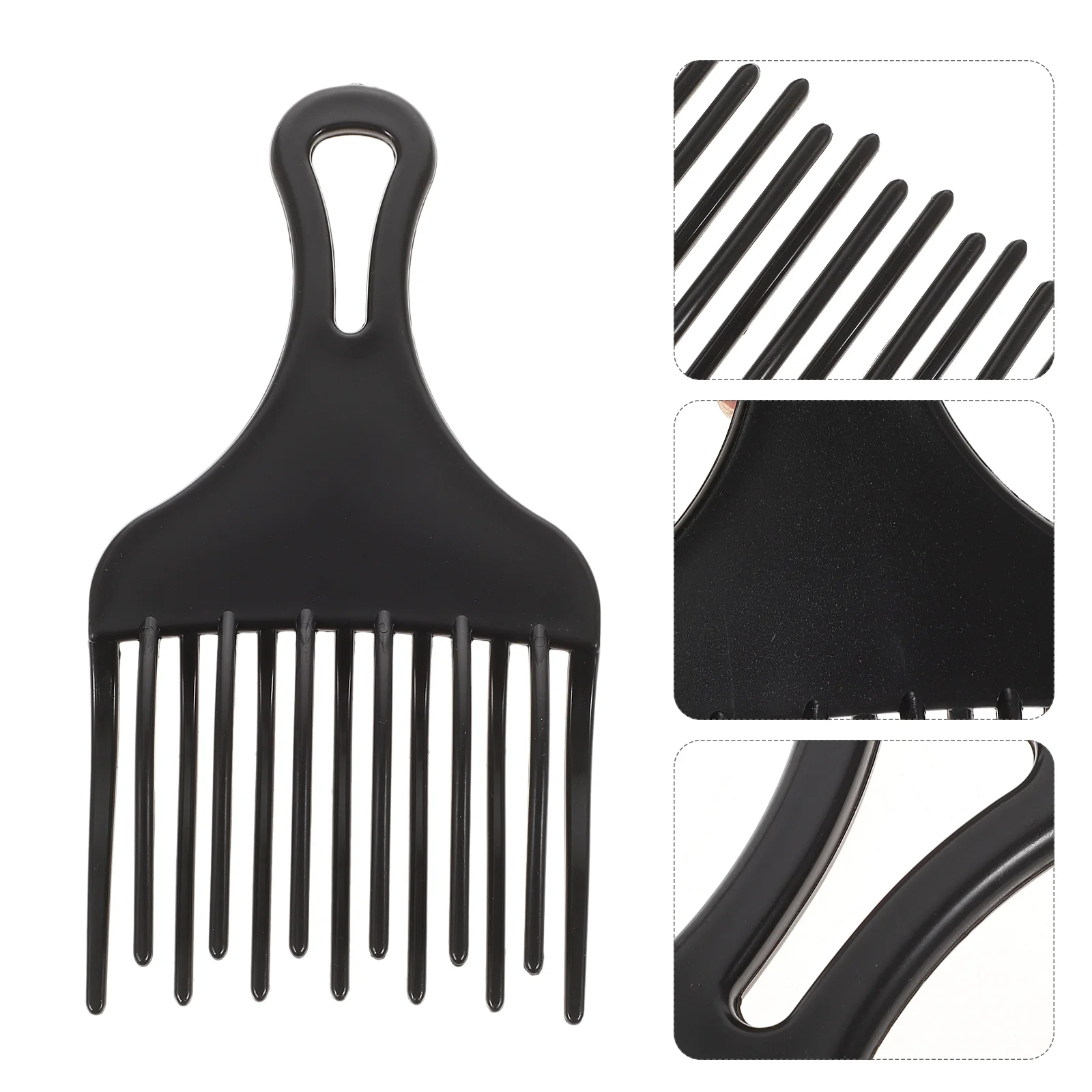 2 Pcs Wide Tooth Comb Hair Hairpin Modeling Hairdressing Rake Black Accessories Man