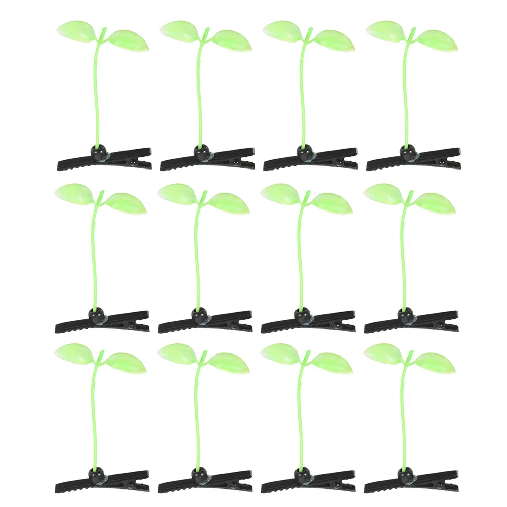 

18pcs Cute Sprout Clips For Kids Girls Lightweight Baby Hair Accessories Festival Party Hair Clips For Toddler Girls - Mini