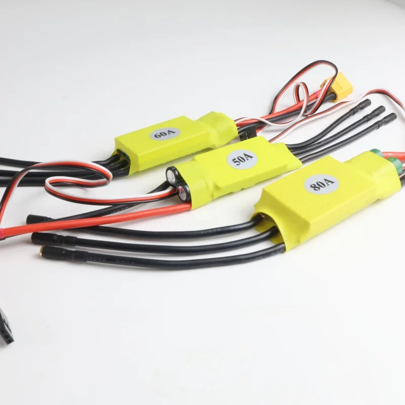 XXD HW50A 60A 80A Brushless Motor ESC Speed Controller with RC BEC for T-rex F450 Helicopter Boat FPV F450 Mini Quadcopter Drone