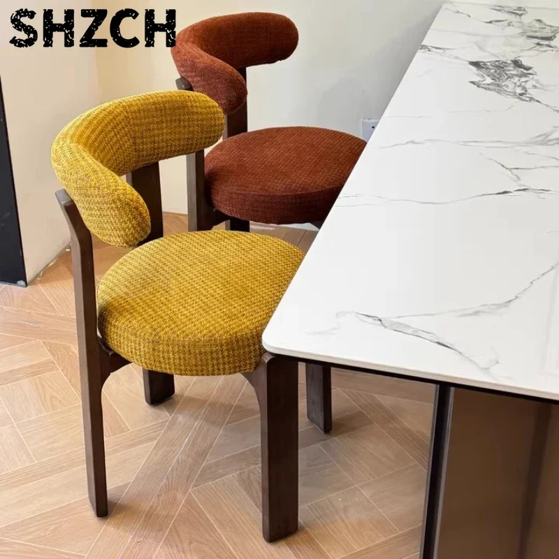 ‌Vintage Oak Dining Chair, Slip-Resistant Recliner Sofa, Commercial-Grade Upholstered Seat, Multi-Pattern Living Room Armchair