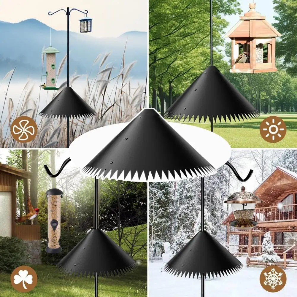 Durable Squirrel Baffle Bird Feeder Baffle Weather-resistant Pole Mount Squirrel Proof Guard Stopper with Durable Rotatable