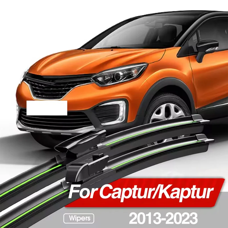 For Renault Captur Kaptur 2013-2023 Front Windshield Wiper Blades 2x Windscreen Window Accessories 2014 2015 2016 2017 2019 2021