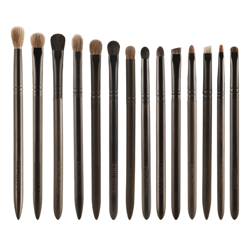 CHICHODO Luxury Eye Makeup Brushes Ink Series Top Animal Hair Ebony Handle Include Eyeshadow Eyebrow Eyeliner Lip Brush