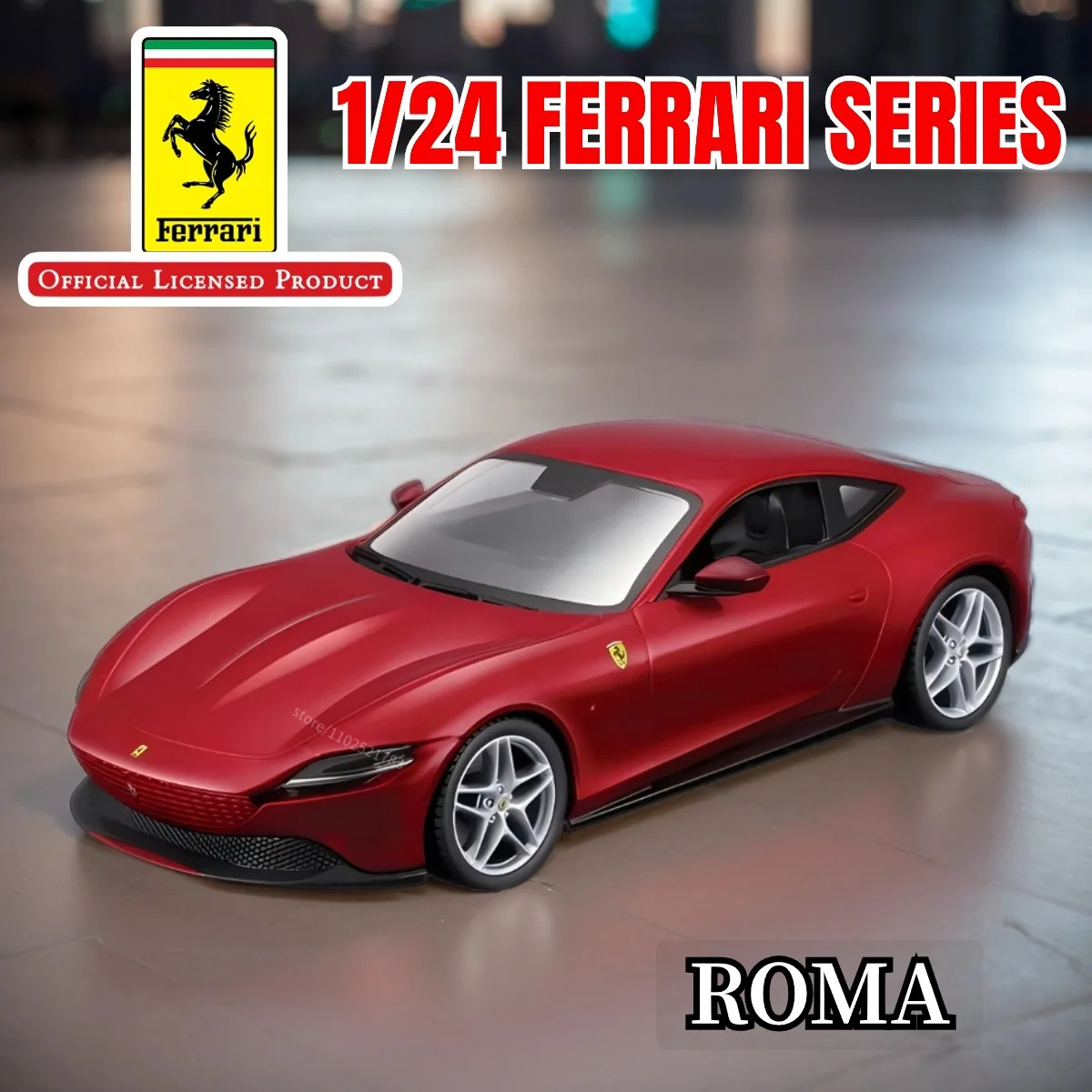 Bburago 1:24 Ferrari Replica Car Model Scale 458 488 Laferrari Enzo Monza Roma Miniature Toy - Perfect Gift for Car Enthusiasts