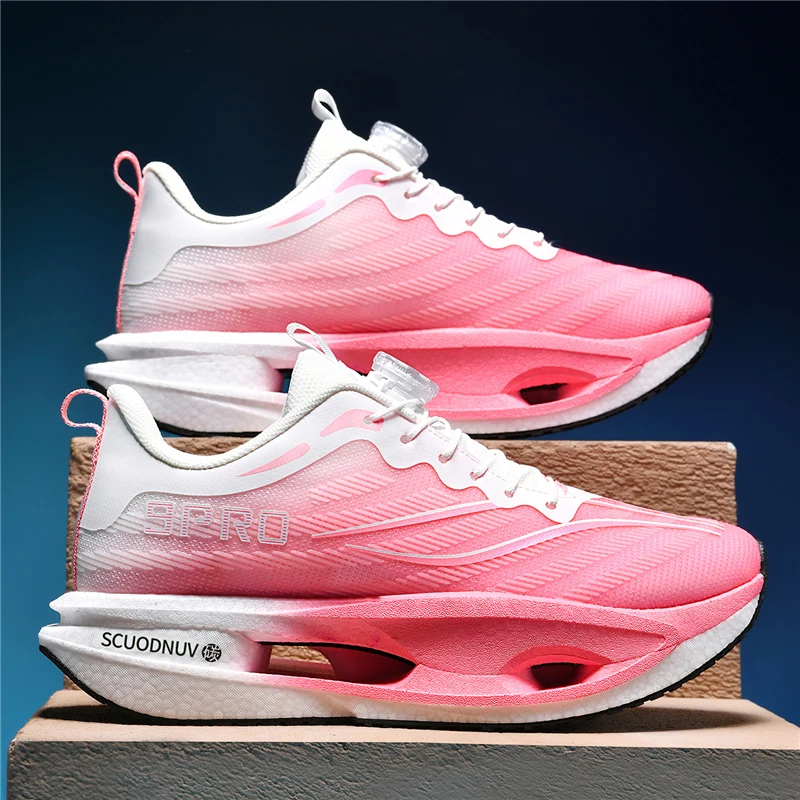 

Новые кроссовки для бега из углеродистой пластины, мужская удобная мужская спортивная обувь с вращающейся пряжкой, дышащие тренировочные кроссовки на платформе для мужчин