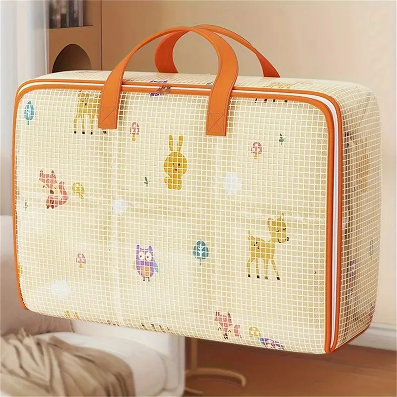 Quilt Kleidung Veranstalter Kleidung Aufbewahrung tasche PVC sichtbare Lagerung Staub feuchtigkeit beständige Gepäck Packt asche Schüler Schul material