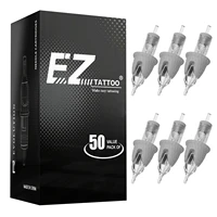 50 Uds EZ FilterV2 cartucho de goma de silicona desechable agujas de tatuaje seguridad esterilizada para tatuaje rotatorio pluma maquillaje permanente