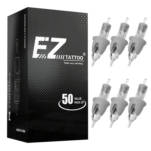 50 Uds EZ FilterV2 cartucho de goma de silicona desechable agujas de tatuaje seguridad esterilizada para tatuaje rotatorio pluma maquillaje permanente