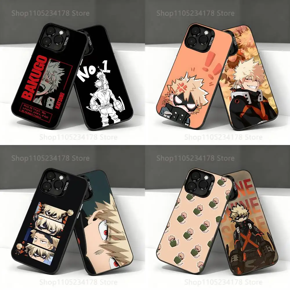 

Katsuki Bakugo Hero A-Academia Phone Case For iPhone 17,16,15,14,13,12,11,Pro,Max,Plus,E,Air,Mini Black Tpu IMD Cover