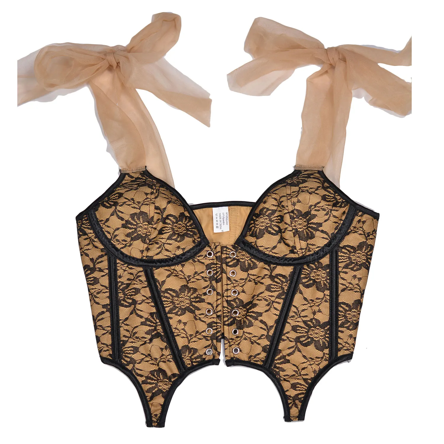 Женская винтажная майка на шнуровке, полая майка с бантом, тренд облегающей уличной одежды для вечеринок