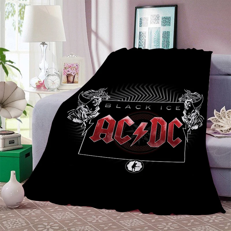 

Sofa Blankets for Winter Rock A-ACDC King Size Warm Bed Fleece Camping Home Adult Nap Fluffy Soft Blankets Microfiber Bedding