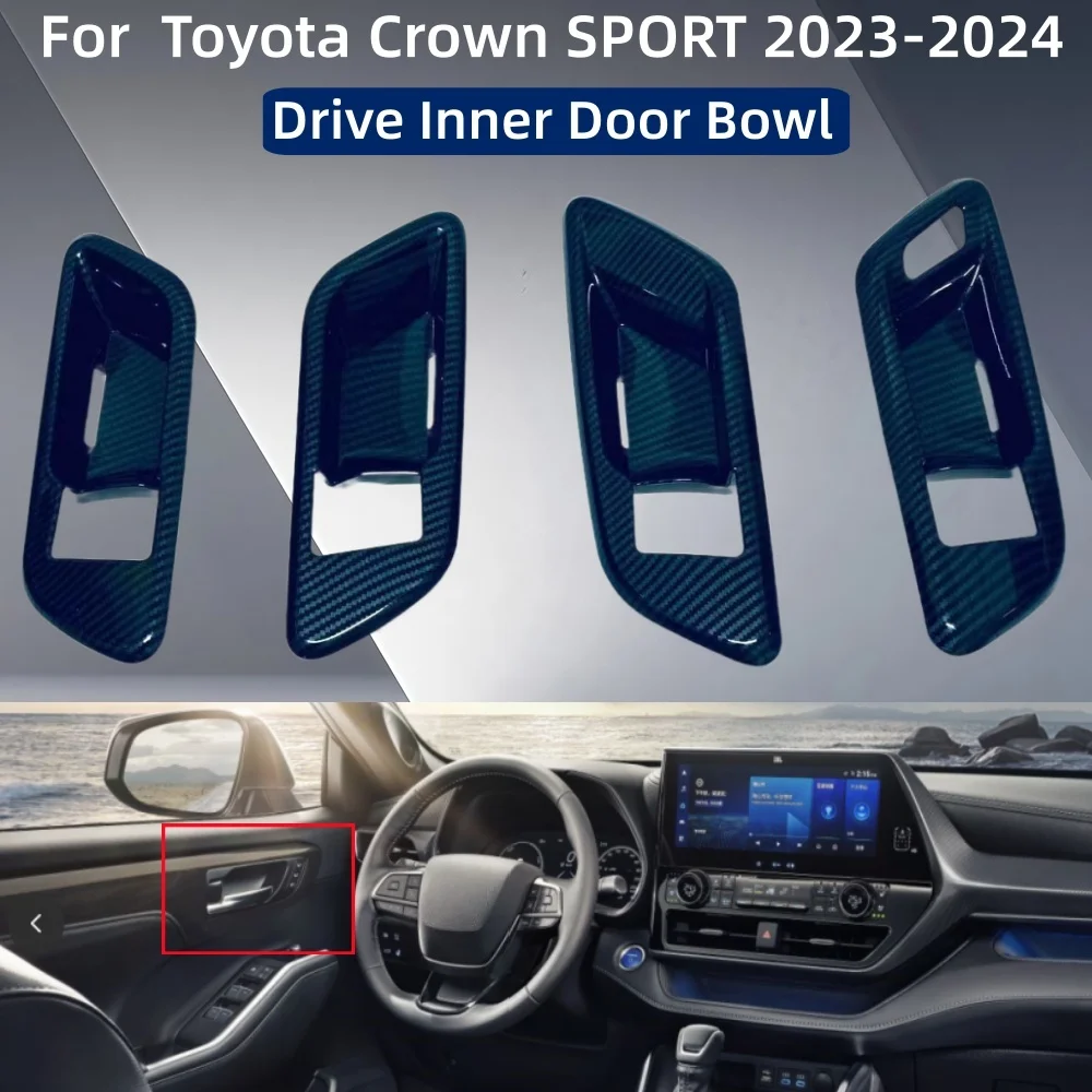 

Car Stickers Modification Carbon Drive Inner Door Bowl For Toyota Crown SPORT 2023-2024 ABS Plastic Cars Decoration Accessories