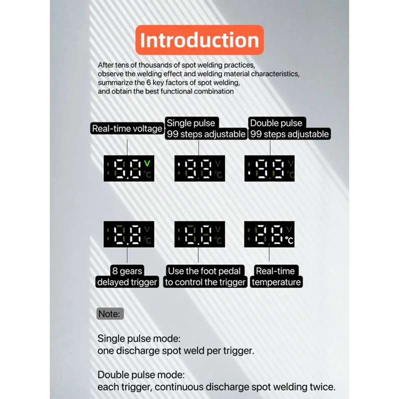 Imagem -03 - Farad Capacitor Ponto Soldador Display com Interruptor de pé 99 Engrenagens 18650 Bateria Conjunto 2.7v