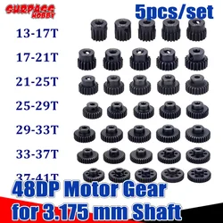 SURPASS HOBBY 5PCS 48DP Motor Gear Pinion 3.175mm Shaft for 1/10 1/12 1/14 RC Car Truck Buggy Crawler Monster Off Road Wltoys