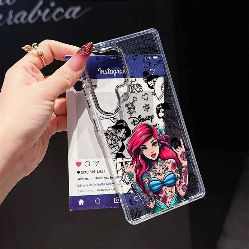 ديزني الوشم ارييل الأميرة لسامسونج A56 A55 A54 A53 A52 A36 A35 A34 A33 A32 A31 A26 A25 A24 A23 A16 A06 A05 جراب هاتف كابا #6