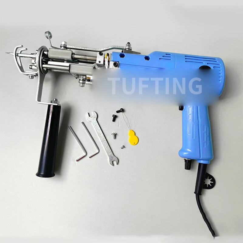 2-in-1 tufting gun, portable tufting gun, built-in motor for cutting and looping pile QI00221 carpet repair/wool felt trimming