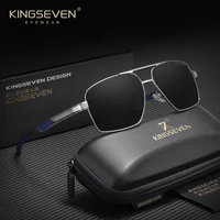 KINGSEVEN gafas de sol clásicas para hombre, montura grande cuadrada, moda Retro para hombres, gafas Vintage polarizadas UV400 para conducir al aire libre