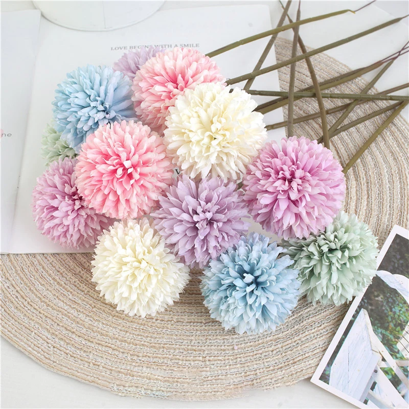 5PC Silk Hydrangea Vase for Home Room Decor Wedding Bouquet Outdoor Garden Bridal Accessories Clearance Cheap Artificial Flowers