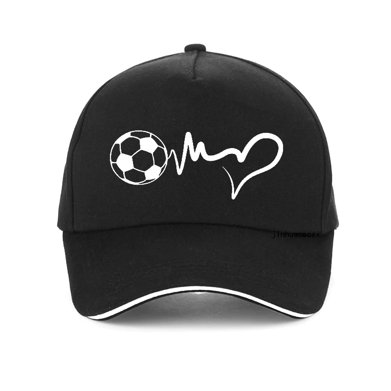 

Soccer Ball Heartbeat Baseball Cap Adjustable Snapback Hat for Men Women Sports Fashion Hip Hop Streetwear Unisex Breathable