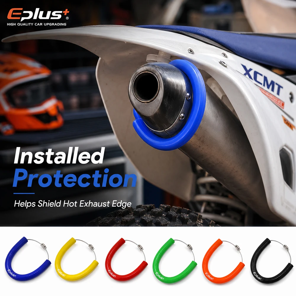 Universal Motorcycle Exhaust Pipe Muffler Protector Ring High Temperature Silicone Heat Shield Guard for KTM EXC SX SXF SX-F XCW