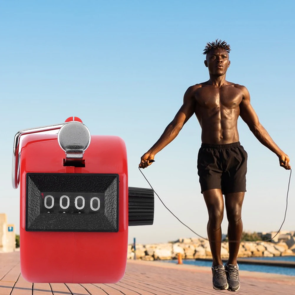 Handheld Tally Counter 4-Digit Number Count Clicker Counter Hand Mechanical Counters Clickers for Coaching