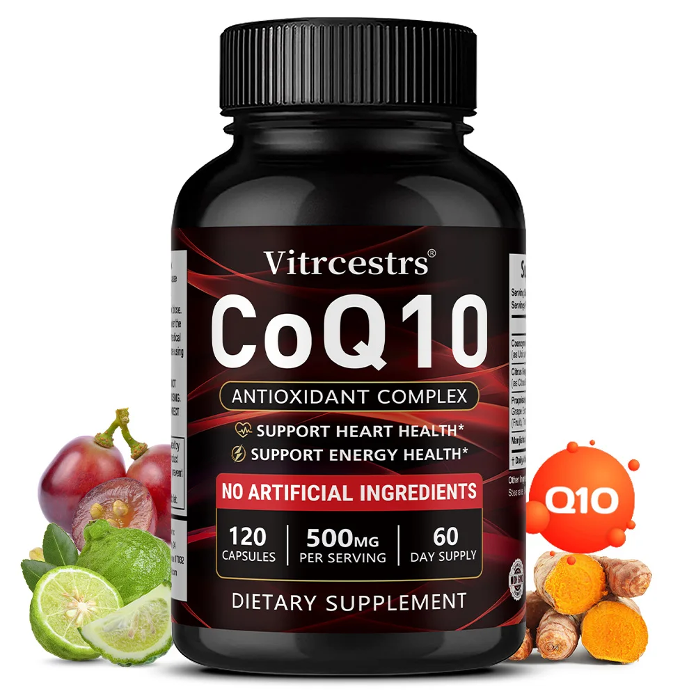 

CoQ10 500mg, Antioxidant, Improves Blood Circulation, for Energy Production, Supports Heart and Cardiovascular Health