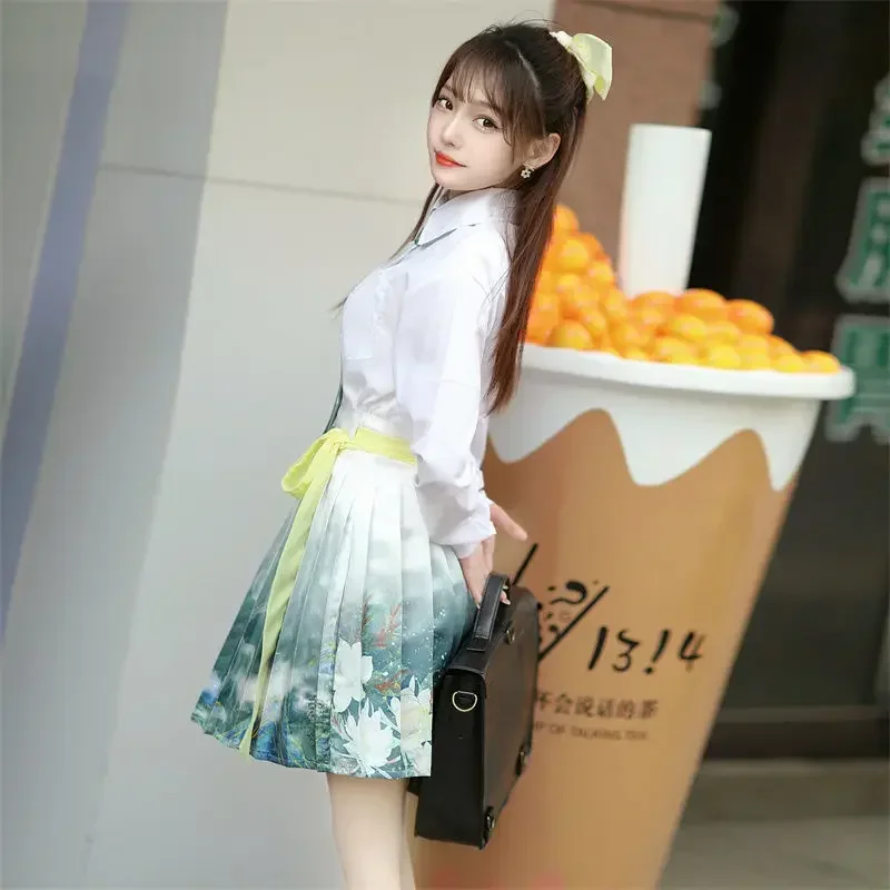 

Han Element Hanfu Dress Women's New Summer Original Student Daily Improvement Short Skirt Small Ancient Costume Dress 2023