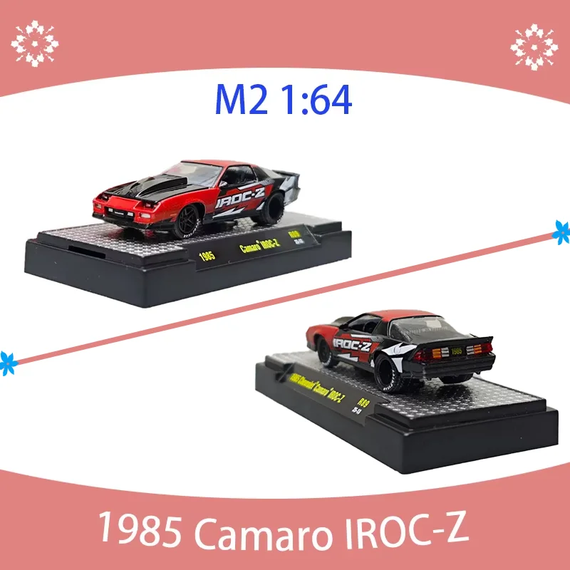 

Масштабная модель автомобиля M2 1:64 Chevrolet Camaro IROC-Z 1985 года из сплава, статическая коллекционная модель, декоративная праздничная игрушка, сувенир, подарок