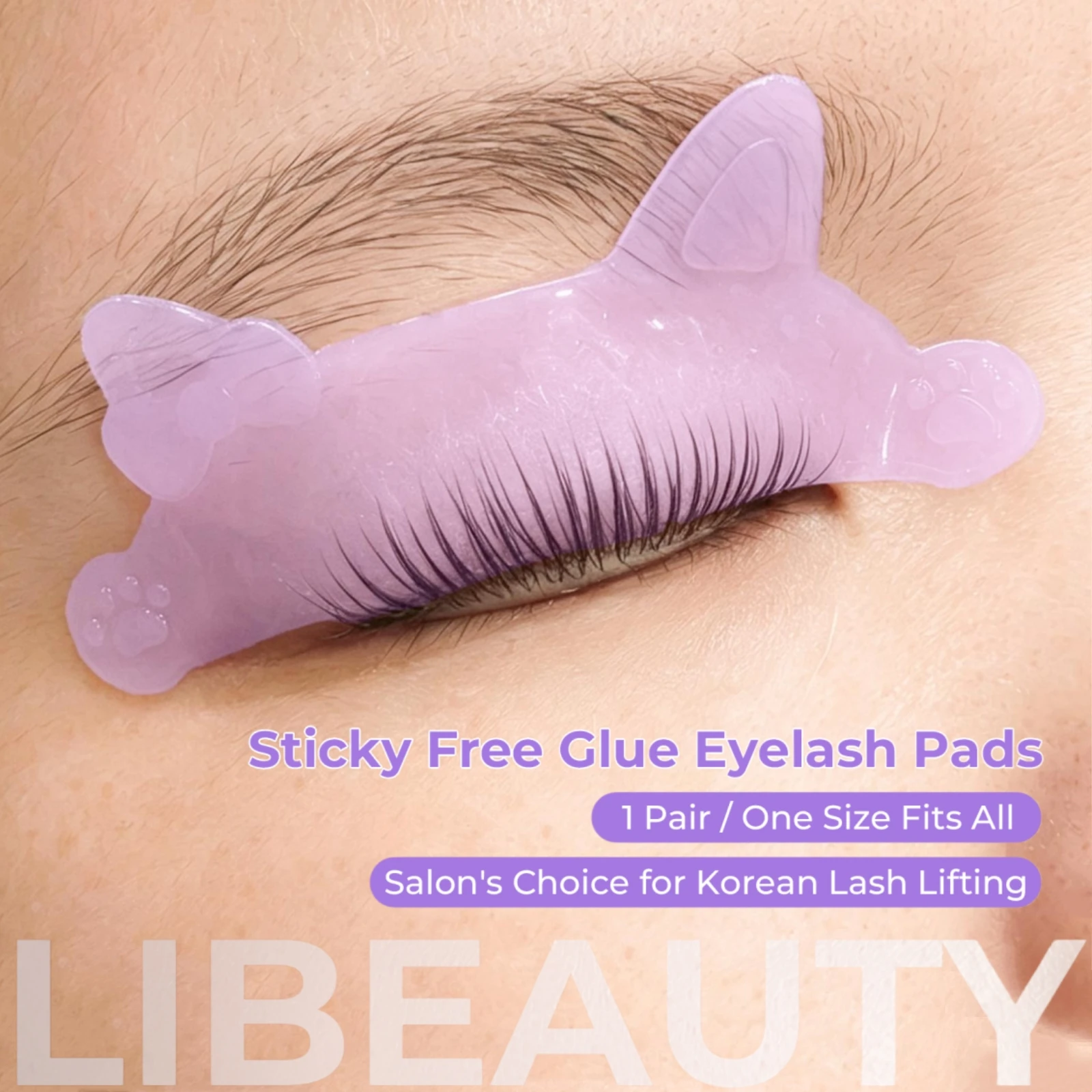 Libeauty Korean Super Sticky Bow Tie Flat Lash Lift Shields Lash Lift Rods Glueless For No.1 Perm Soften Eyelash Lift Pads Tool
