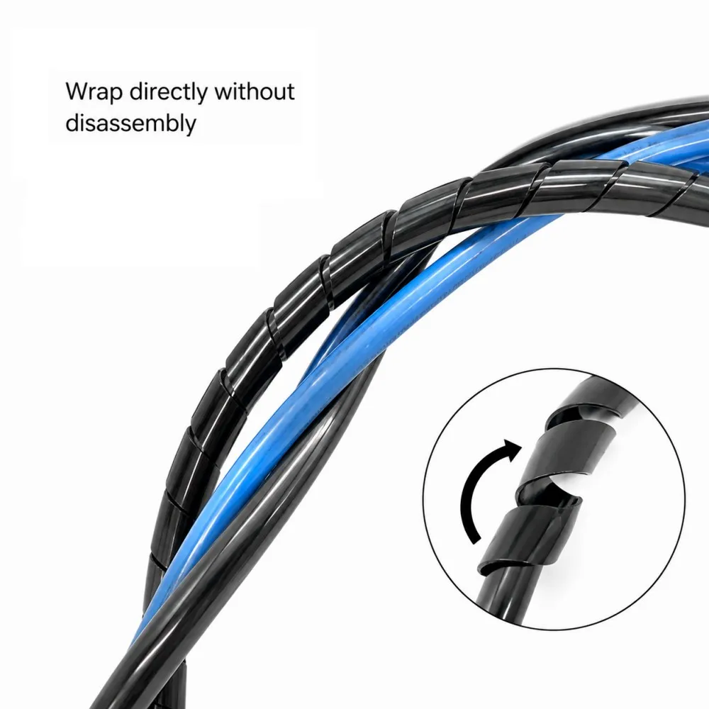 A Pack of Wire Protector Cable Sleeve Cover Tube Line Organizer Pipe Protection Flexible Spiral Wrap Winding Cable ID 4mm-30mm
