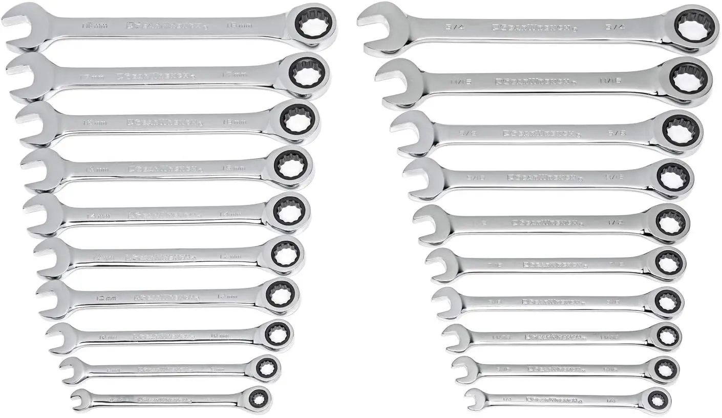 

20 Piece Ratcheting Combination Wrench | SAE & Metric | 35720A-02