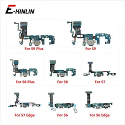 USB Charging Charger Dock Port Board With Microphone Mic Flex Cable For Samsung Galaxy S6 S7 Edge S8 S9 Plus