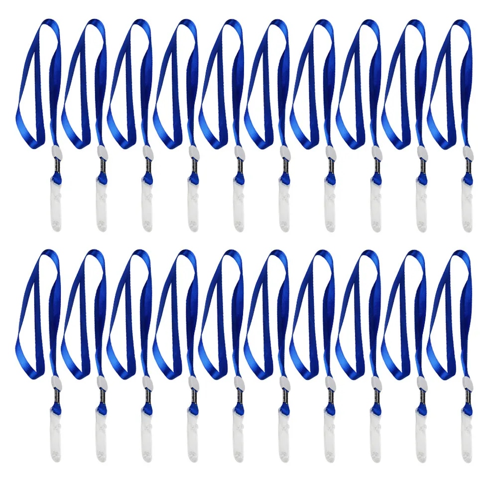 

20Pcs Work Card Lanyard Breakaway Blue Neck Strap for Id Badge Holder Office Exhibition Use Breakaway Lanyards