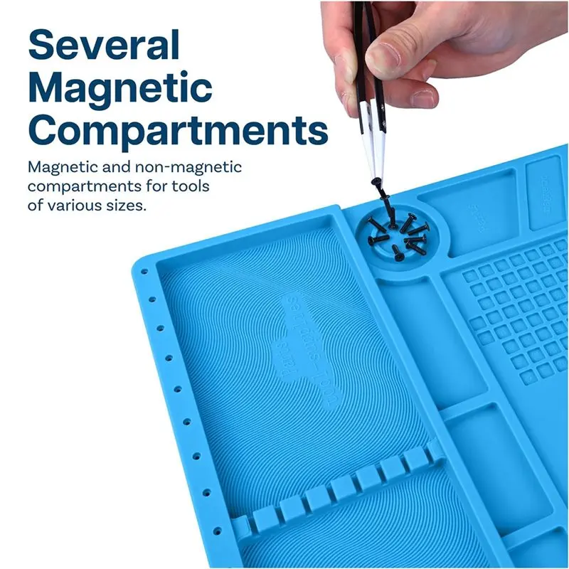 A7THK-S-180 محطة عمل متعددة الأغراض مع شبكات - حصيرة لحام من السيليكون مصممة لإصلاح الساعة والهاتف والكمبيوتر المحمول #4