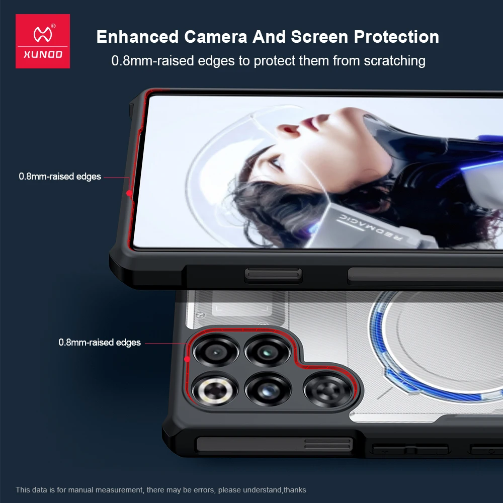 حافظة Xundd لهاتف Nubia Red Magic 11 Pro RedMagic 11 Pro Plus، غلاف مقاوم للصدمات للوسادة الهوائية، حماية للكاميرا، غطاء خلفي شفاف