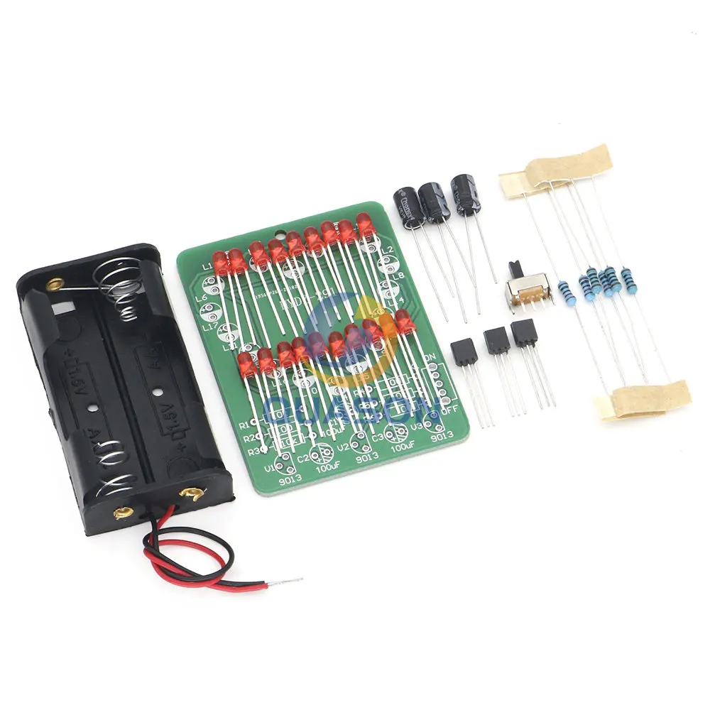 LED heart-shaped water flashing lamp kit DIY bulk electronic teaching training welding maker production and assembly