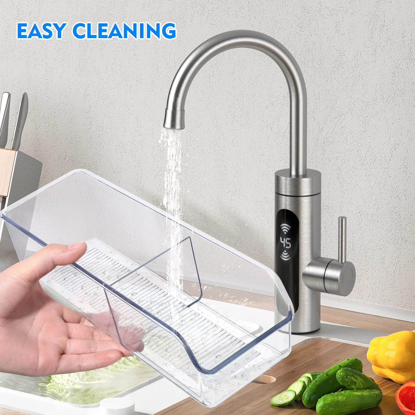 

Tea Organizer for Tea Bags Clear Divided Storage Bin Compact Size Fits Anywhere Multi Purpose Container for Kitchen Office