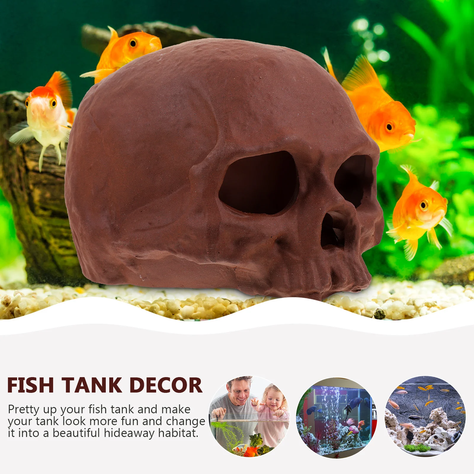 

Fish Tank Decoration Ceramic Fish Shrimp Hide Lifelike Aquarium Cave Aquarium Decor Desktop Tabletop Accessory