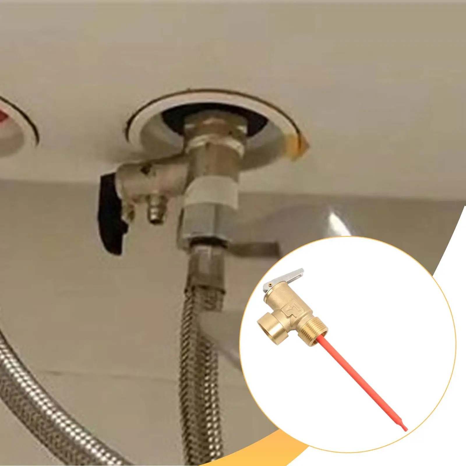 RV Heater Relief Valve Accessories Repair Parts High Performance Stainless Steel Professional 150 PSI Easy to Install Sturdy